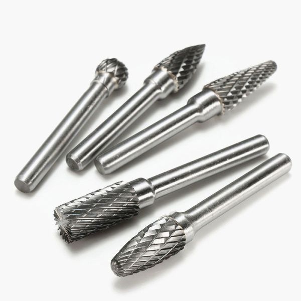 10PCS 1/8" Shank Dia Tungsten Carbide Rotary File Burr Cutter for Power Tools