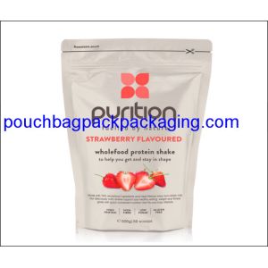 Buy cheap White printing stand up pouch, doypack with zip lock, stand up mylar bag for packaging from wholesalers