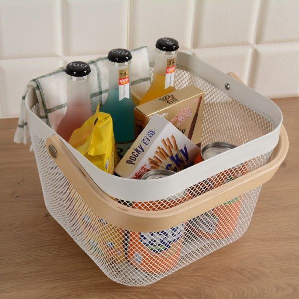 Buy cheap 25cm Width Metal Wire Basket , Rustproof Wire Mesh Basket from wholesalers