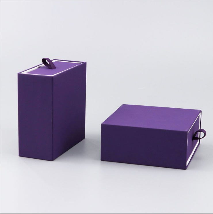 Wholesale Customized Recycled Materials Custom Printing Magenta Drawer Gift Box Bracelet Gift Box