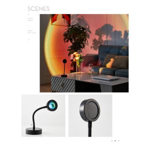 Buy cheap Sunset Projection Lamp Night Light Background Light Modern USB Lamp Sunset Light For Decoration Photography from wholesalers
