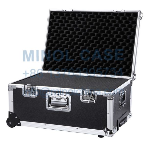 Quality Lockable Silver Aluminum Camera DJ Flight Case Foam Padding for sale