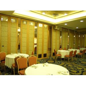 MDF Panel Aluminum Alloy Frame Folding Movable Partition Walls For Banquet hall