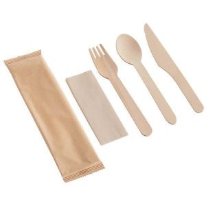Buy cheap Eco Friendly Disposable Wooden Cutlery Set With OEM Service Biodegradable product