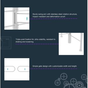 Buy cheap HCW Stainless Steel Swing Turnstile Gate with Adjustable Channel Width (600-1250mm) and 5 Million Cycle Lifespan for High Traffic Areas from wholesalers