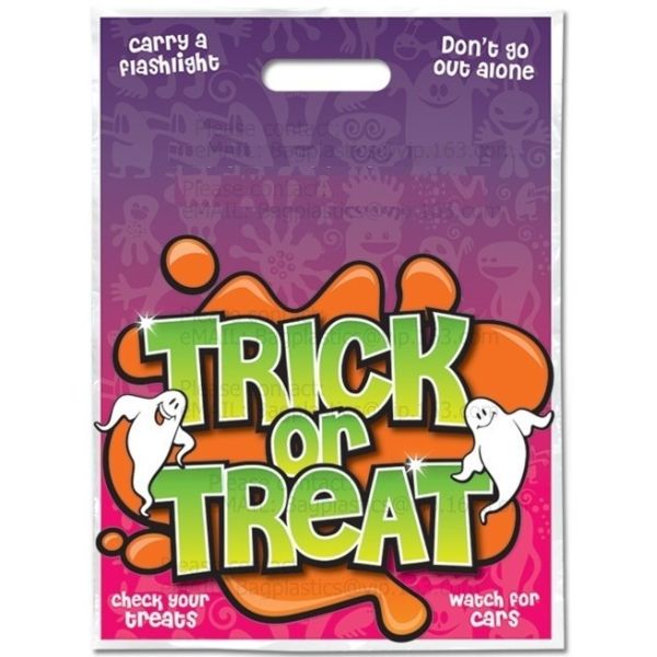 Custom Design Logo Printing PE Cheap Die Cut Patch Handle / Biodegradable