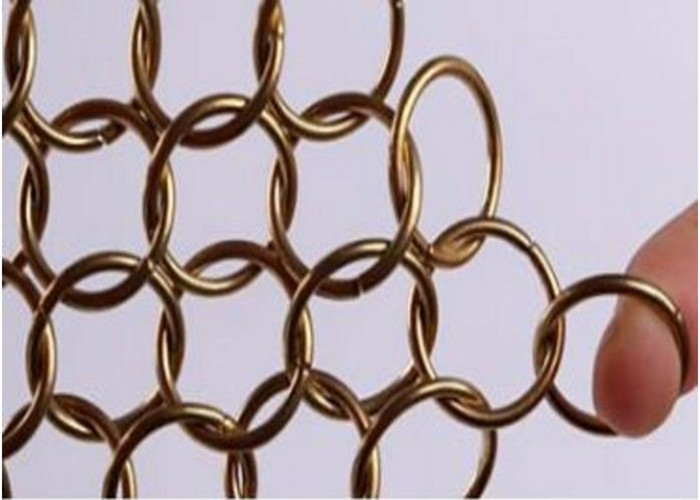 Quality Stainless steel wire mesh screen, decorative ring mesh curtains for building for sale Buy cheap Stainless steel wire mesh screen, decorative ring mesh curtains for building product