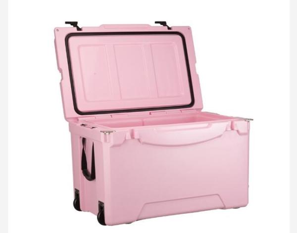 Buy cheap 75L Wheeled Rotomolded Cooler Box , Insulated Ice Box With PU Insulation from wholesalers