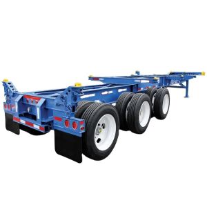 Truck 20ft 40ft Skeleton Gooseneck Container Chassis Skeletal Trailer with 2*13T