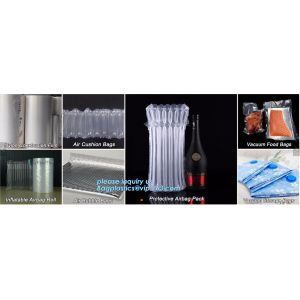 Inflatable packaging airbag roll, transportation packs, shipment packs, carton