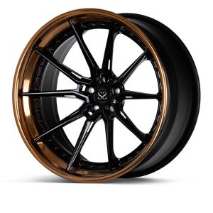 Buy cheap Forged 3 Piece Wheels 24inch Polished Bronze Lip Gloss Black For RS5 Rims from wholesalers