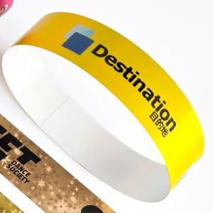 Security Holographic Wristbands Disposable Featuring Custom Printed Text and