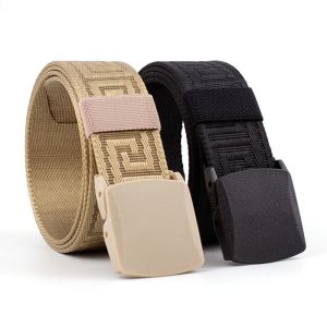 Buy cheap Unisex Plastic Buckle Cotton Canvas Belt 115cm Metal Allergy Protection from wholesalers