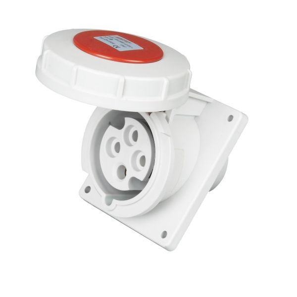 Buy cheap Panel Mounted 3 Phase Industrial Socket Strong PA Plastic Material from wholesalers