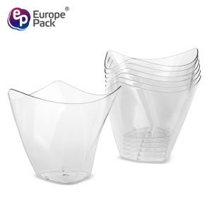Party supplies tableware 186ml clear unique disposable dessert cup