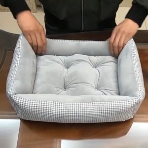 Buy cheap Rectangle Polyester Removable XL Dog Bed Plush Pet Beds from wholesalers