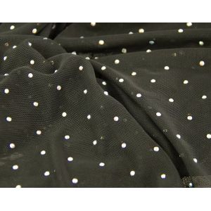 Four Side Elastic White Polyester Mesh Ironing Three Dimensional Diamond Yarn