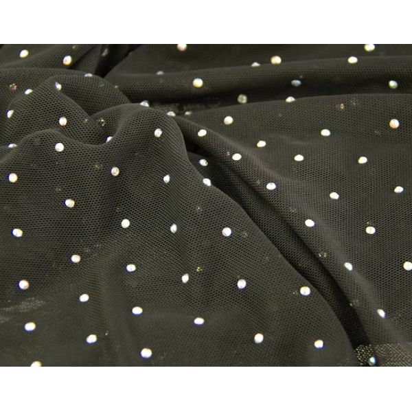 Four Side Elastic White Polyester Mesh Ironing Three Dimensional Diamond Yarn