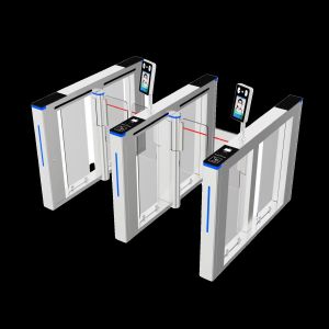 High End Automatic Biometric Access Control High Speed Flap Security Turnstile