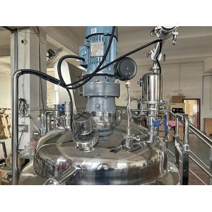 300L Vacuum Emulsifier Mixer Customized Mixing And Heating Tank With Flowmeter
