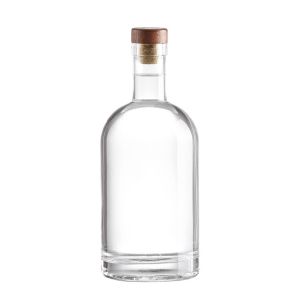 Buy cheap Hot Stamping Customize Attractive Unique Shape Type Liquor Bottle Glass With Cork from wholesalers