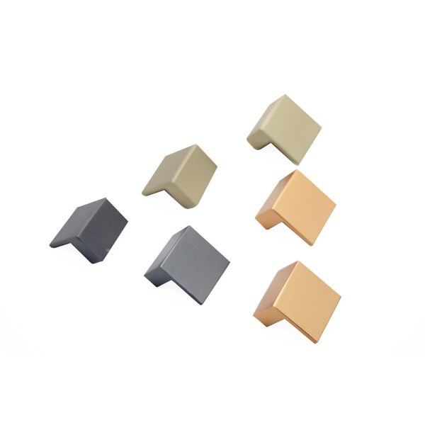 Buy cheap Square Black Modern Metal Cabinet Knobs 1.2 Inches Aluminum Drawer Handle L-Type from wholesalers