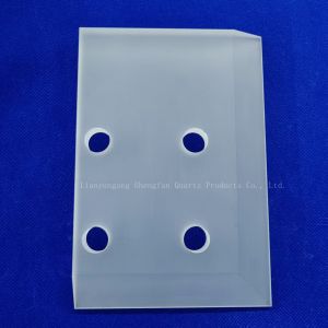 Buy cheap Customize Frosted Thick Wall Square Sheet Quartz Cutting Punch Plate from wholesalers