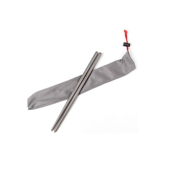 Quality Hiking Titanium Camping Parts Ti Chopsticks Sandblasting Hollow Square Chopsticks for sale