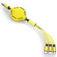 Buy cheap Retractable 3A Length 30cm Fast Charging USB Cables With Type C Micro product