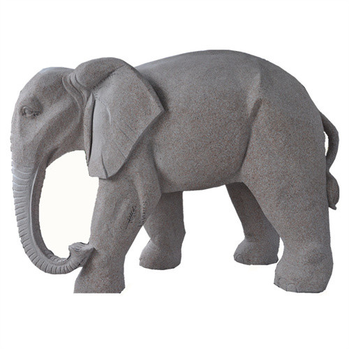 Quality Fiberglass Garden Animal Sculptures Decorative Stone Elephant Garden Statue for sale