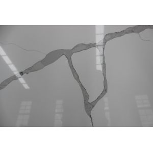 Durable Fire Proof Calacatta Quartz Countertops With Polished Surface Finished