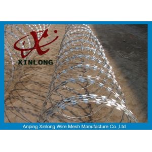 Buy cheap Professional Razor Blade Wire , Security Barbed Wire PVC Coated Steel from wholesalers