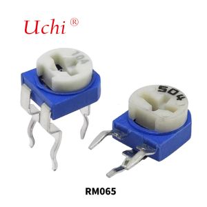 China RM065 Adjustable Resistor 0.1w Vertical Fine-tuning B50k 9mm Sliding Potentiometer on sale