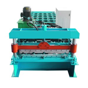 Buy cheap 45# Steel 4KW Power Chain Drive Roof Tile Roll Forming Machine With PLC Control System from wholesalers