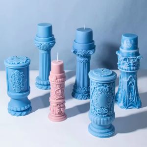 Buy cheap 3D Roman Silicone Column Candle Mold European Simple Home Furnishing Aromatherapy Mold from wholesalers