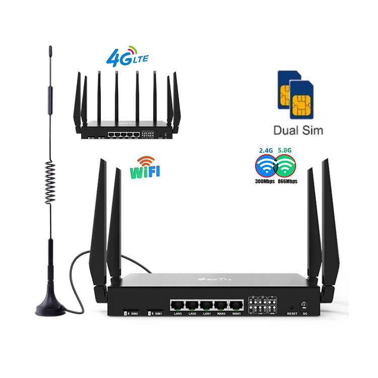 Buy cheap Dual SIM 4G LTE Wireless Cellular Router With Detachable Antennas Band Lock VPN from wholesalers