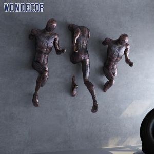 Buy cheap Running Man Metal Wall Art Sculpture 3D Bronze Wall Sculpture from wholesalers