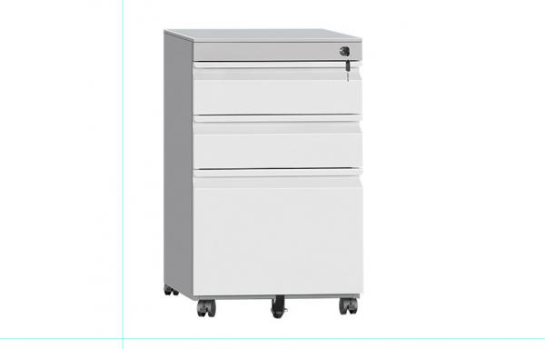 Buy cheap Three Drawer Gooseneck Handle File Cabinet On Wheels W390mm from wholesalers