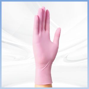 Buy cheap Convenient 9 Inches Pink Synthetic Nitrile Gloves 100 Pcs/ Box from wholesalers