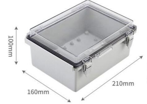 Quality 210x160x100mm IP65 ABS Plastic Enclosure With Hinged Cover for sale