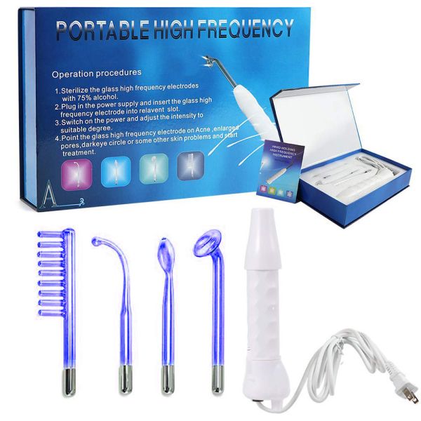 Quality 4 In 1 CE High Frequency Skin Therapy Wand Facial Machine for sale