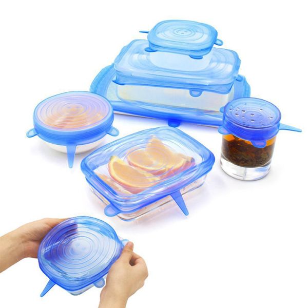 Buy cheap Silicone Stretch Lids Reusable Durable and Flexible Expandable Seal Cover Set to Fit 6 Various Sizes Shape of Containers from wholesalers