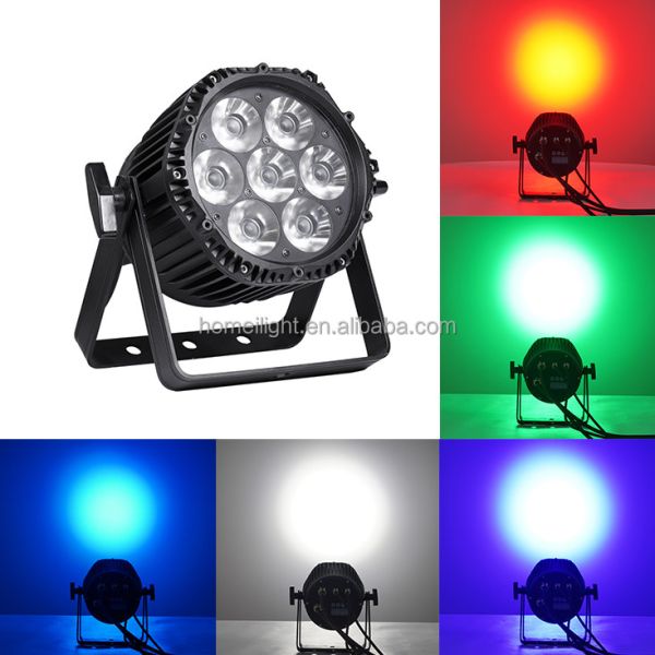 Buy cheap Waterproof 7pcs RGBWAUV 6in1 LED Par Can Stage Lights with Aluminum Alloy Shell from wholesalers