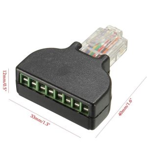Buy cheap RJ45 Male 8P8C to 8 Pin Screw Terminal Block Adapter for CCTV Video Solution from wholesalers