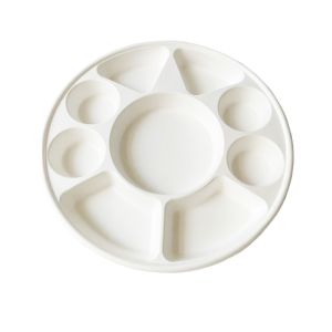 Buy cheap 9 Divided Round Biodegradable Bagasse Tableware Party Plates Greaseproof from wholesalers
