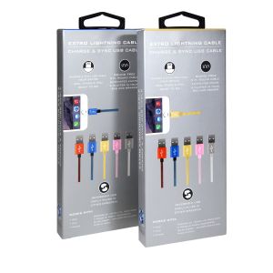 Buy cheap Recycled Foldable Electronic Data Cable Packaging Box With Plastic Handle from wholesalers