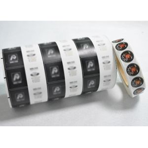 White Custom Eggshell Stickers , Customized Security Labels Stickers