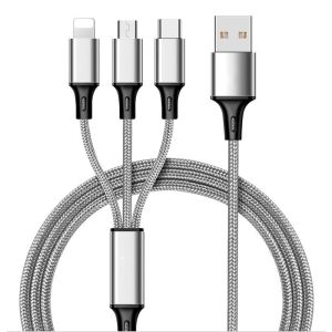 Buy cheap Type C USB 3 In 1 Data Cable , 3 In One Charging Cable Multi Function from wholesalers