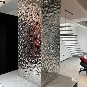 China Small Wave Water Ripple Finish Stainless Steel Sheet Grade 304 Water Wave Sheet on sale