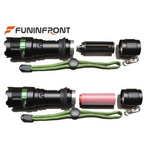 1000LMs CREE XM-L T6 Zoom LED Flashlight with Clip for Outdoor Night Ride, Walk